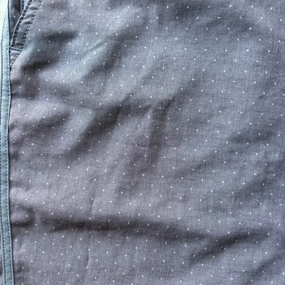 Vuori Cruise Board Shorts Men's 38 Black Gray Polka Dots Stretch Swim Trunks